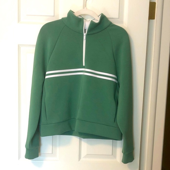 Womens Calia by Carrie Underwood 1/2 zip scuba soft top sz L green - Picture 1 of 7